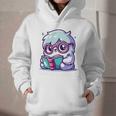 Adorable Book Lover Yeti With Reading Glasses Cute Graphic Youth Hoodie Adorable Book Lover Yeti With Reading Glasses Cute Graphic Youth Hoodie
