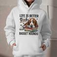 Basset Hound Dog Breed Life Is Better With Books And a For Men Women Girls Kids Graphic Youth Hoodie Basset Hound Dog Breed Life Is Better With Books And a For Men Women Girls Kids Graphic Youth Hoodie