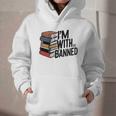 Book Lovers Im With The Banned Books For Reading Librarian Graphic Youth Hoodie