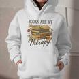 Books Are My Therapy Vintage Book Lover Daisy Art Graphic Youth Hoodie