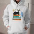 Cat And Books Retro Midcentury Mid Century Aesthetic Graphic Youth Hoodie