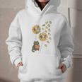 Cute Reading Cat With Kitten Dandelion Flowers Book Lover Graphic Youth Hoodie