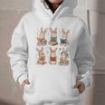 Cute Teacher Bunny Rabbit Reading Easter Bunnies Book Lovers Graphic Youth Hoodie