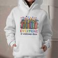 Everyone Is Welcome Here Floral Book LGBT Pride Equality Graphic Youth Hoodie