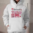 HUGvyn One Loved Teacher Valentine Book Heart Reading Bow Graphic Youth Hoodie