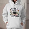 Life Is Better With Cats And Books Graphic Youth Hoodie