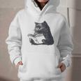 Reading Cat Cat Book Lover Graphic Youth Hoodie