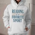 Reading Is My Favorite Sport Literary Book Lover Typography Graphic Youth Hoodie