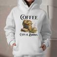 Sleeping Cat And Books With Coffee Lover Graphic Youth Hoodie Sleeping Cat And Books With Coffee Lover Graphic Youth Hoodie