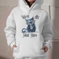We'Re All Mad Here Cheshire Cat Alice Wonderland Book Kids Graphic Youth Hoodie