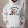 When I Think About Books I Touch My Shelf Book Reader Graphic Youth Hoodie