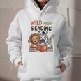 Wild About Reading Zoo Animals For Bookworm Book Reader Graphic Youth Hoodie Wild About Reading Zoo Animals For Bookworm Book Reader Graphic Youth Hoodie