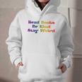 Women's Read Books Be Kind Stay Weird Book Lover Rainbow Graphic Youth Hoodie