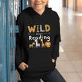 Animal Print Read A Book Character Kids Wild About Reading Graphic Youth Hoodie