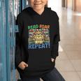 Animals Read Reading Book Library First Day Of School Kids Graphic Youth Hoodie