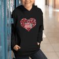 Book Heart Cute Read Book Reading Librarian Across America Graphic Youth Hoodie
