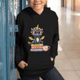 Book Lover Cute Baby Dragon Reading Graphic Youth Hoodie