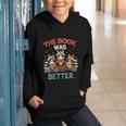 Book Lover Racoon Reading Bookish The Book Was Better Graphic Youth Hoodie