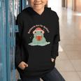 Bookmarks Are For Quitters Frog Reading Book Graphic Graphic Youth Hoodie