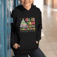 All Is Calm Said No Teacher Ever Book Christmas Tree Graphic Youth Hoodie All Is Calm Said No Teacher Ever Book Christmas Tree Graphic Youth Hoodie