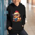 Chicken Reading a Book Farm Animal Chick Graphic Youth Hoodie Chicken Reading a Book Farm Animal Chick Graphic Youth Hoodie
