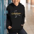 Curly Crow Art And Books Logo Graphic Youth Hoodie
