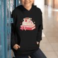 Cute Books And Coffee Crochet Valentines Day Tee For Couples Graphic Youth Hoodie