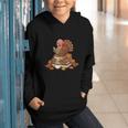 Fall Book Vintage Turkey Thanksgiving Reading Book Lovers Graphic Youth Hoodie Fall Book Vintage Turkey Thanksgiving Reading Book Lovers Graphic Youth Hoodie