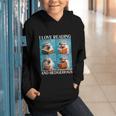 Hedgehog Love Reading And Hedgehogs Child Book Lover Graphic Youth Hoodie Hedgehog Love Reading And Hedgehogs Child Book Lover Graphic Youth Hoodie
