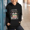 Just a Girl Who Loves Books Cute Book Lover Bookworm Graphic Youth Hoodie