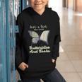 Just a Girl Who Loves Butterflies And Books Butterfly Graphic Youth Hoodie
