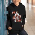 Modern Queen Of Hearts Book Lover Reading Novels Romantasy Graphic Youth Hoodie