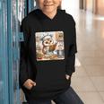 Owl Learning To Cook With Cookbook Chef Apron Stove Cooking Graphic Youth Hoodie