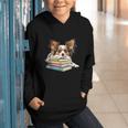 Papillon Books Reading Dog Breed Graphic For Men Women Kids Graphic Youth Hoodie