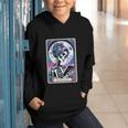 The Reader Tarot Card Reading Skeleton Skull Book Lover Graphic Youth Hoodie