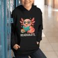 Readsolotl Kawaii Axolotl Reading Book Lover Graphic Youth Hoodie