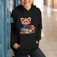 Red Panda Books Lover Reading Bookworm Graphic Youth Hoodie Red Panda Books Lover Reading Bookworm Graphic Youth Hoodie