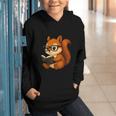 Squirrel Reading Book Lover Graphic Youth Hoodie