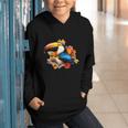 Toucan Reading Book Graphic Youth Hoodie