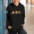 Turkey Reading Books Fall Thanksgiving Teacher Book Lovers Graphic Youth Hoodie