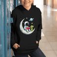 UFO Alien Astronaut Reading Book In Space Graphic Youth Hoodie