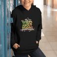 Wild About Reading Books Lovers Novelty Bookworm Library Day Graphic Youth Hoodie