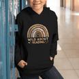 Wild About Reading Books Reader Lover Bookworm Librarian Graphic Youth Hoodie