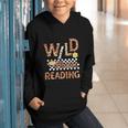 Wild About Reading Teacher Reading Books Back To School Graphic Youth Hoodie