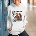 Basset Hound Dog Breed Life Is Better With Books And a For Men Women Girls Kids Graphic Youth Hoodie Basset Hound Dog Breed Life Is Better With Books And a For Men Women Girls Kids Graphic Youth Hoodie