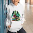 Book Dragon Reading Books Graphic Youth Hoodie Book Dragon Reading Books Graphic Youth Hoodie