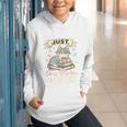 Book Lover Cute Cat Coffee Just 1 More Chapter Cozy Reading Graphic Youth Hoodie