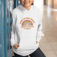 Born To Read Books Forced To Emails Vintage Retro Rainbow Graphic Youth Hoodie