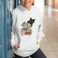 Cat And Books Flowers Reading Club Cat Lover Bookworm Graphic Youth Hoodie Cat And Books Flowers Reading Club Cat Lover Bookworm Graphic Youth Hoodie
