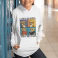 Cheetah Love Reading And Cheetahs Kids Bookworm Graphic Youth Hoodie
